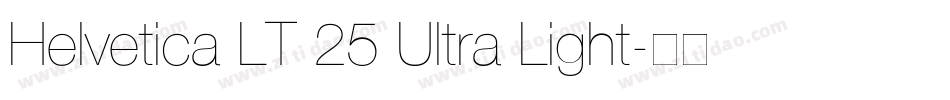Helvetica LT 25 Ultra Light字体转换